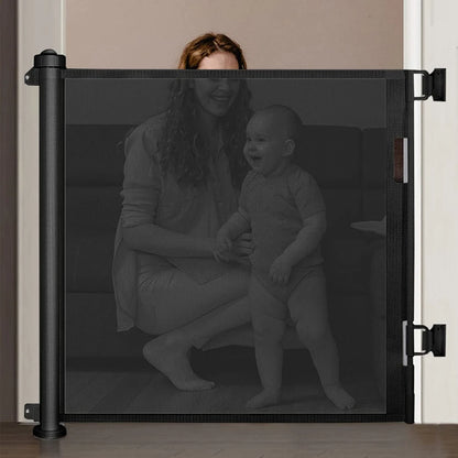 حاجز حماية الأطفال الشبكي القابل للسحب - 150 × 86 سم