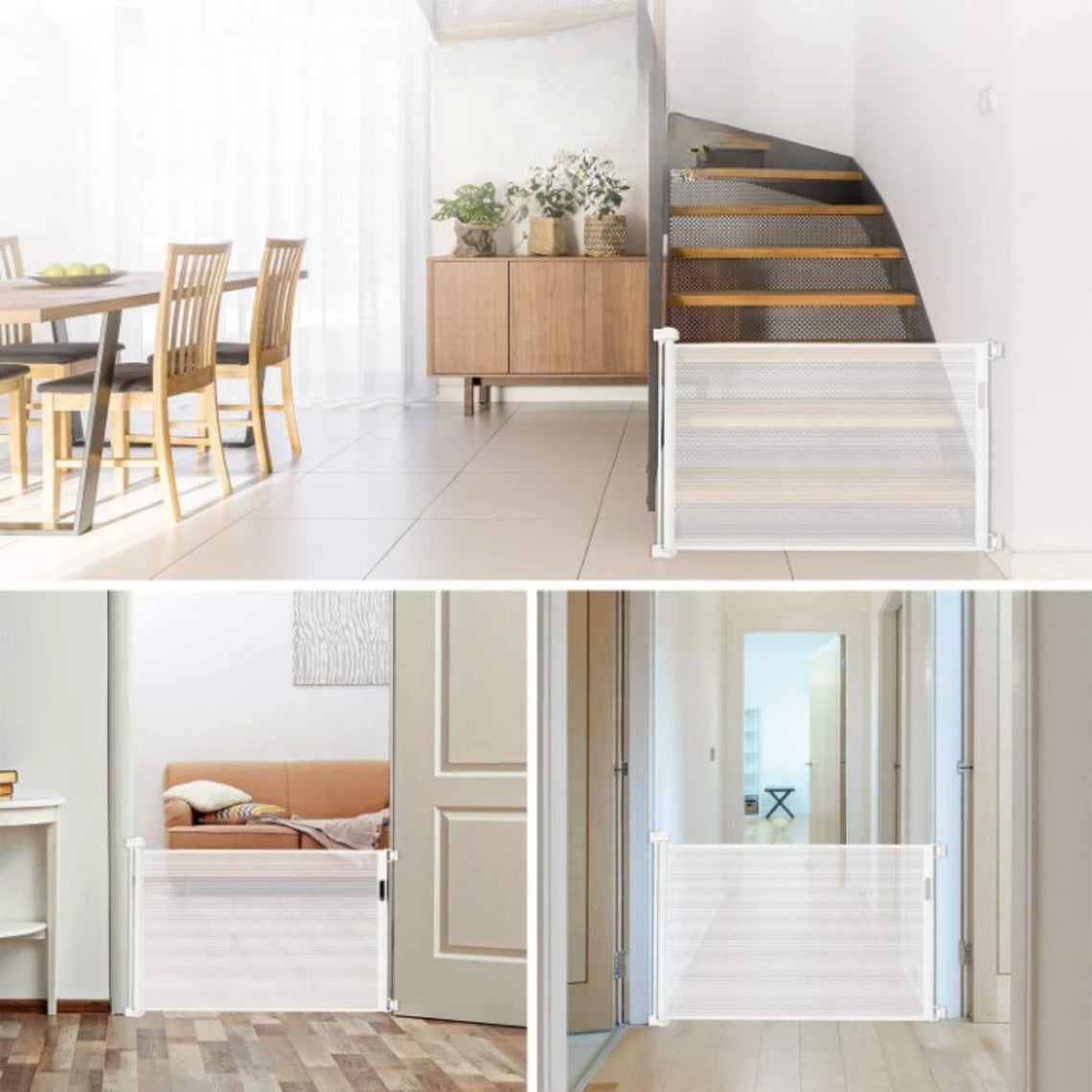 حاجز حماية الأطفال الشبكي القابل للسحب - 150 × 86 سم